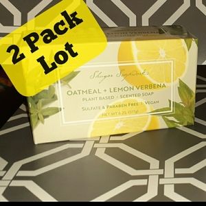 2 BAR LOT OATMEAL & LEMON VERBENA SOAPS